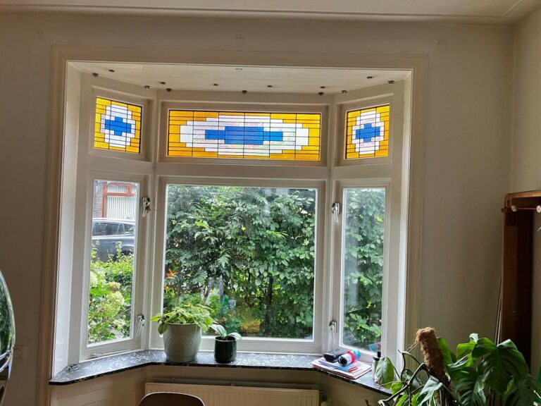 Bestaand glas in lood in dubbelglas gemaakt