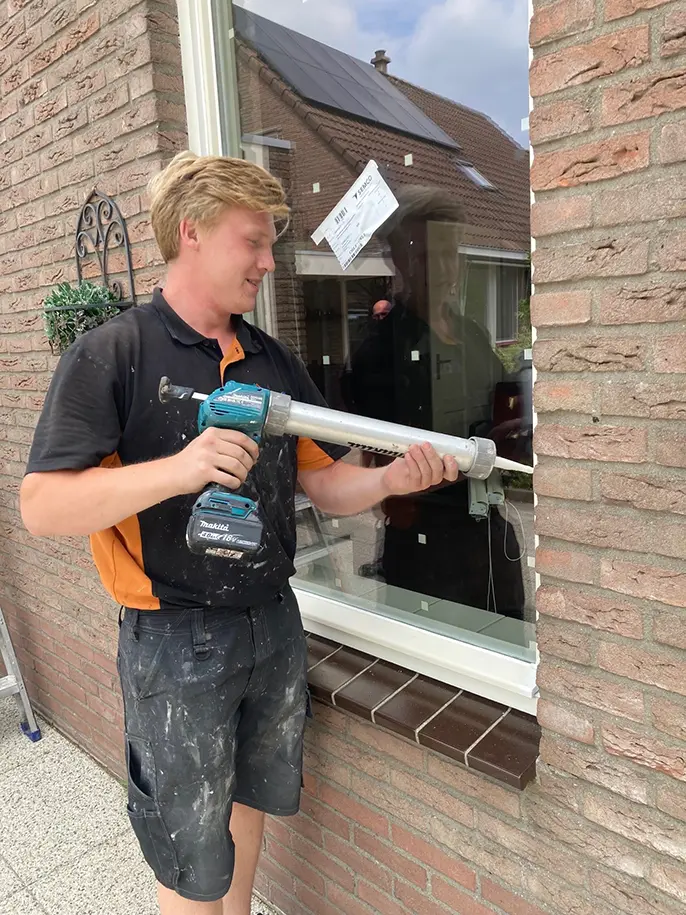 lars aan het werk